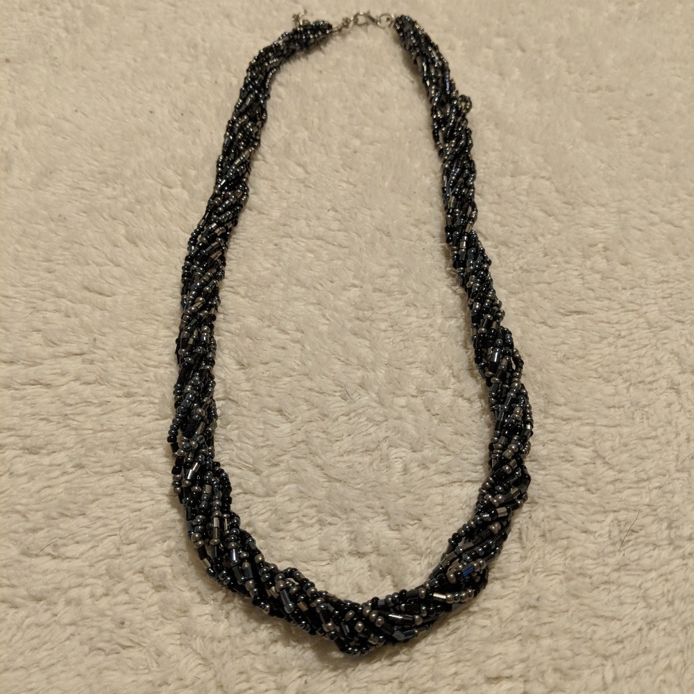Black Bead Necklace
